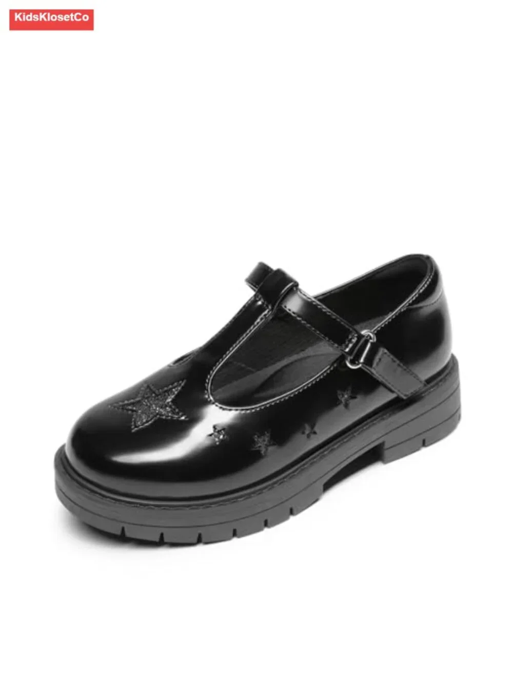 Girls Mary Jane School Uniform Shoes Star Platform Flats Dress Shoes